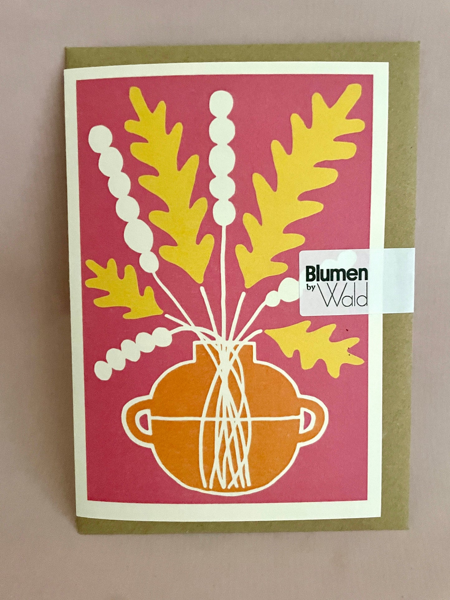 Greeting card - oak leaves