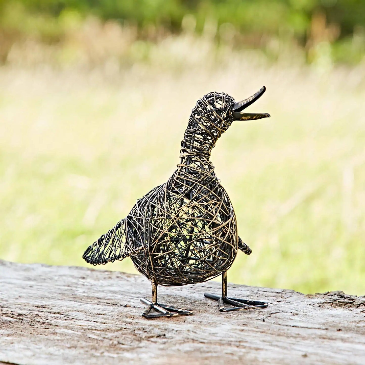 Quacking Duck Wire Garden Ornament