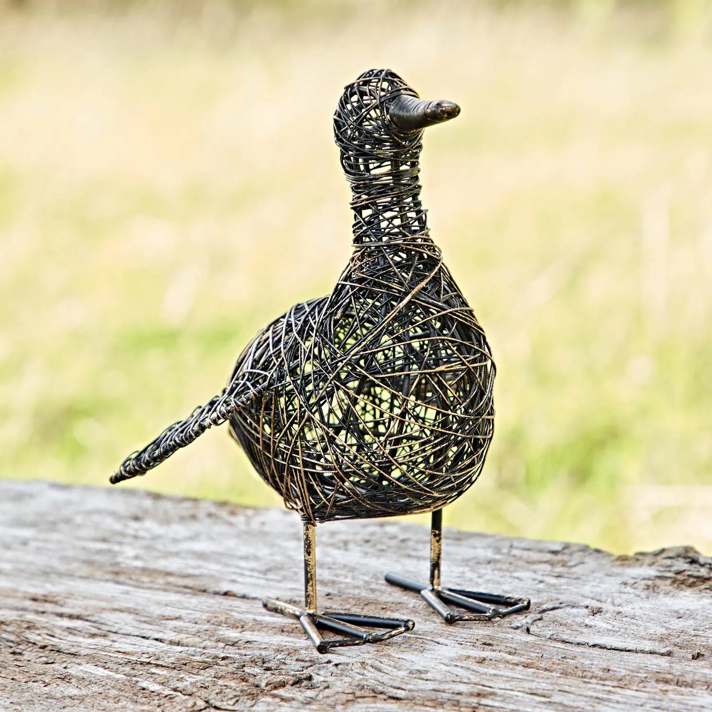 Small Flapping Duck Wire Garden Ornament