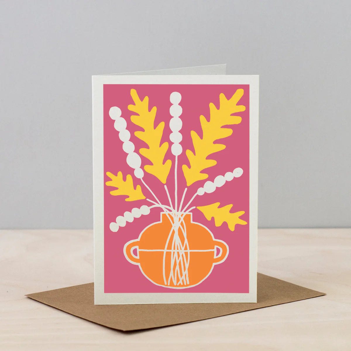 Greeting card - oak leaves