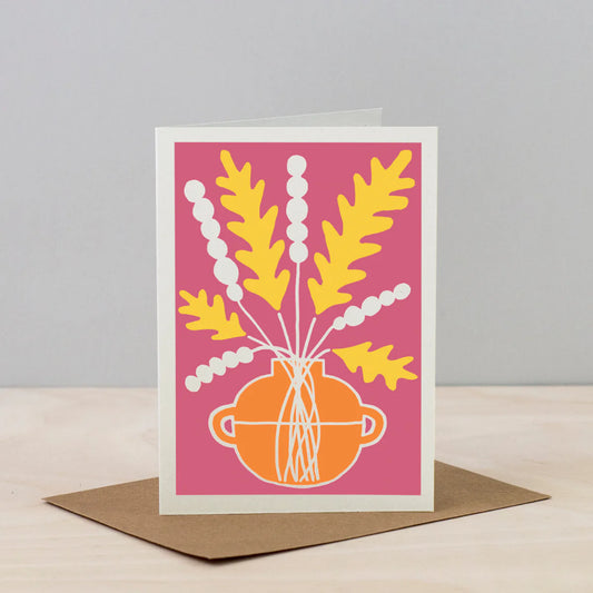 Greeting card - oak leaves