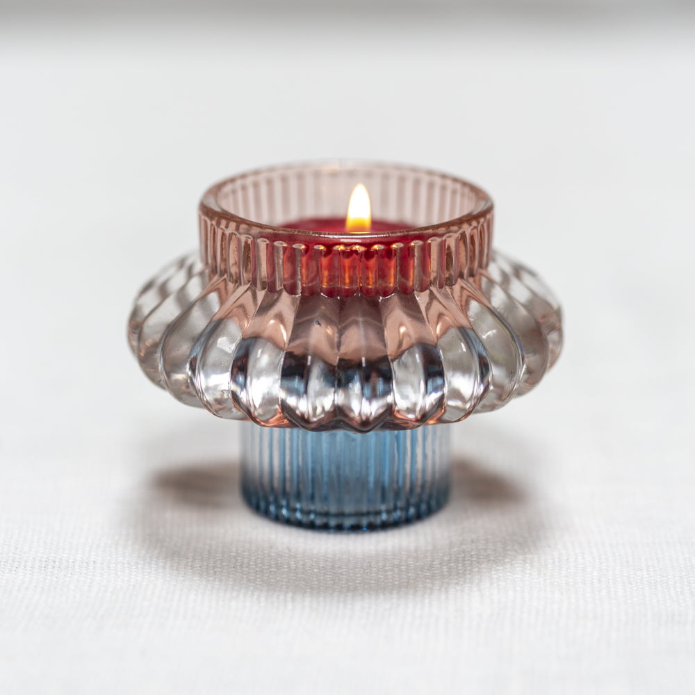 Glass Candleholder - Duo