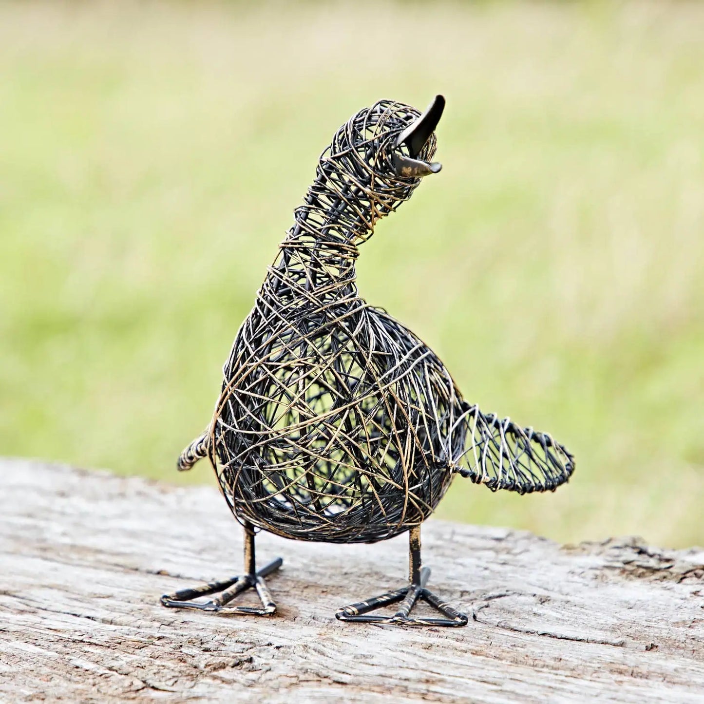 Quacking Duck Wire Garden Ornament