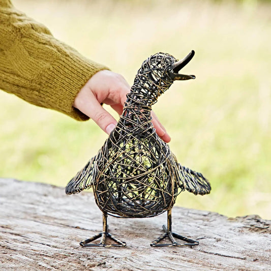 Quacking Duck Wire Garden Ornament